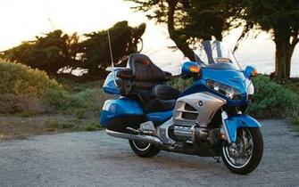 Honda Goldwing Blue Bike Background Wallpaper