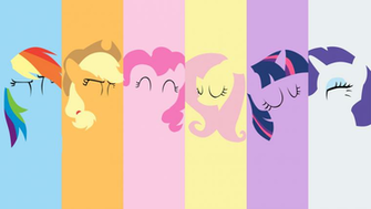 Mane Six Minimalistic Wallpaper By Browniehooves