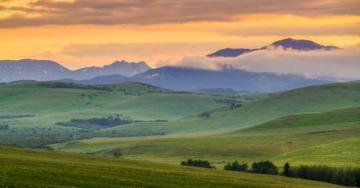 Wallpaper Landscape Sunset Hill Nature Field Sunrise
