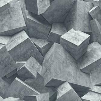 Muriva Stone Cube Pattern Wallpaper 3d Square Textured Vinyl L50501