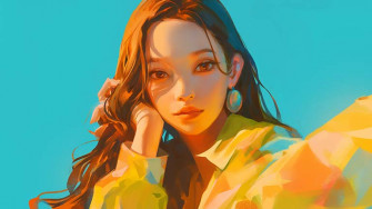 Olivia Rodrigo Art Desktop Wallpaper