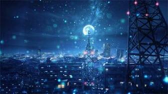 4k Anime Scenery Wallpaper In Sky Night