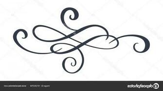 Unique Stock Illustration Hand Drawn Border Flourish Separator Image