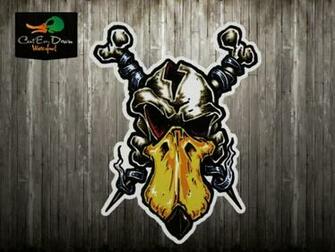 Rnt Rich N Tone Quackhead Skull Decal Sticker Logo Duck Goose Call