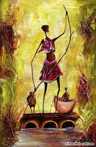 Willie Wamuti S Black African Art Paintings Of Women
