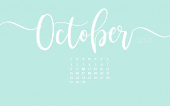 October Desktop Wallpaper Cute Calendar