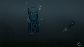 Minecraft Drawing Squid By Risgaming