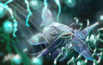 Glowing Fish Desktop Pc And Mac Wallpaper
