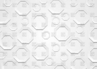 Abstract Grey Paper Tech Background With Octagon Vector Image Of