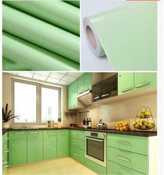 Hoho 40cmx500cm Pearl Light Green Wallpaper Self Adhesive Wall