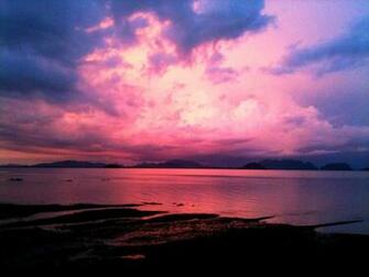 This Pink Sunset Was Actually On The Island S East Coast Making It
