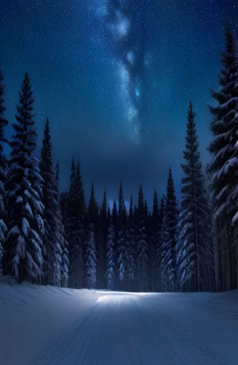 Winter Night Sky Wallpaper