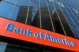 Bank Of America Sign On Branch Midtown Manhattan New York City