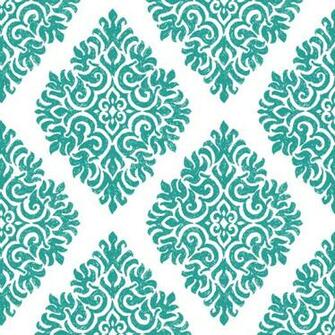 French Garden Damask Teal Wallpaper Tile Tiles Fun With
