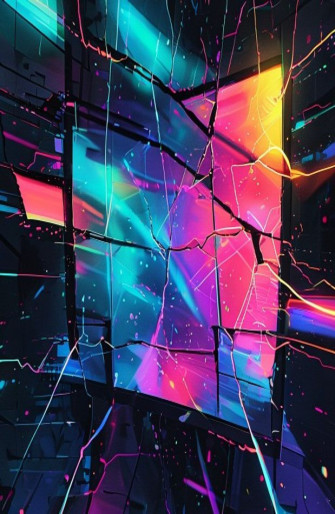 Broken Computer Screen Wallpaper