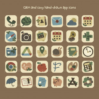 Vintage Cottagecore App Icons Wallpaper