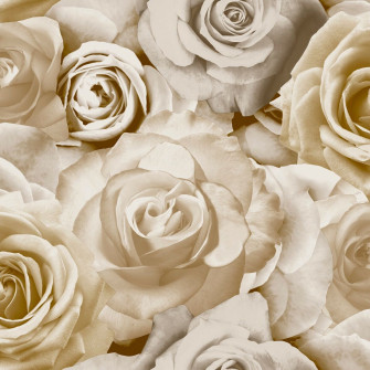 Luxury Exclusive New Glamour Beige Rose Floral Flowers