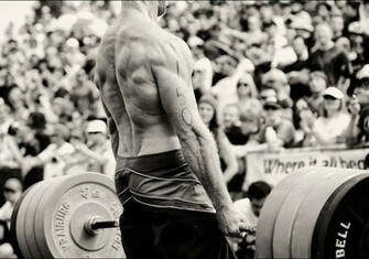 Sports Monochrome Weight Lifting Wallpaper