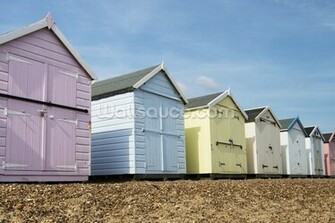 Beach Huts Wall Mural Wallpaper