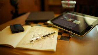 iPad Pen Notebook iPhone Desktop Wallpaper
