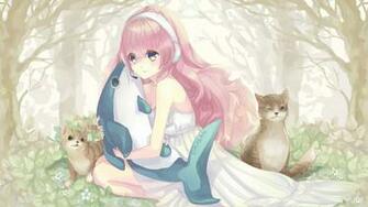 Megurine Luka Nature HD Wallpaper