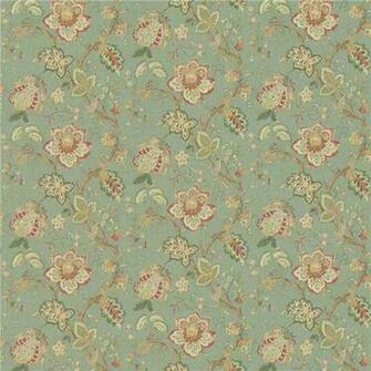 Aqua Jacobean Wallpaper Shipping Over Miniatures