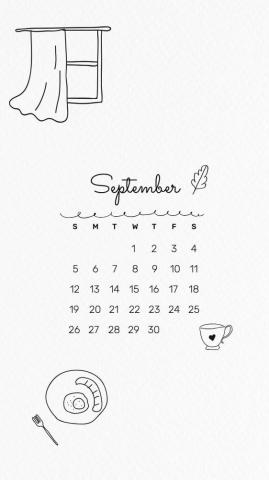 September Calendar Wallpaper Image Photos Png