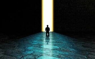 Wallpaper Doors Silhouette Expectation Suspense