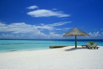 Beach Hut Wallpaper
