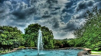 Fountain HDr Wallpaper