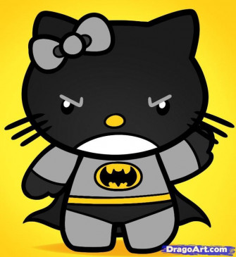 Batman Hello Kitty Drawing Tattoos