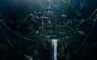 Fantasy Kuil Wallpaper Widescreen Wallpaperlepi