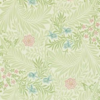 William Morris Co Larkspur Wallpaper Green Coral