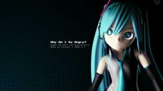 Vocaloid Hatsune Miku Hair Two Tails Tie Headphones Full HD 1080p
