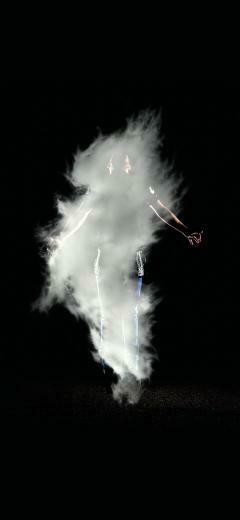 iPhone X Wallpaper Az49 Man Dark Smoke Illustration Art Black