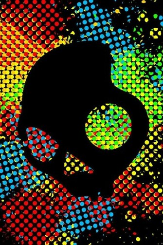Neon Light Skull Wallpaper iPhone