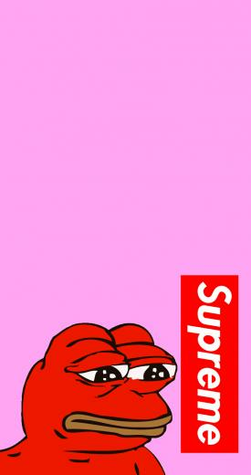 Supreme Pepe4iPhone Wallpaper Hypebeast