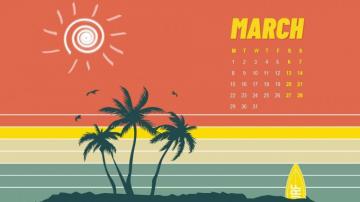 March HD Calendar Wallpaper In High Definition