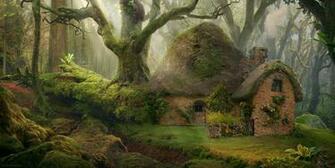 Cottage In The Forest Wallpaper And Background Image
