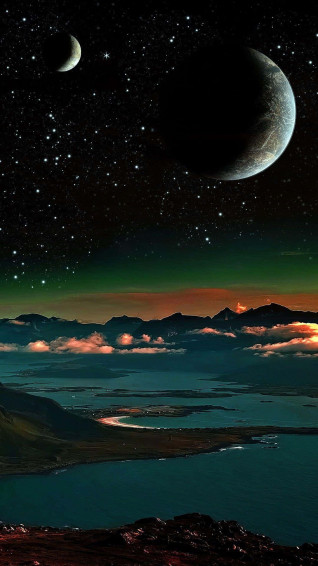 Captivating Moonlight Over iPhone Wallpaper