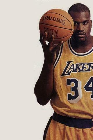 Shaquille O Neal Wearing Lakers T Shirt iPhone