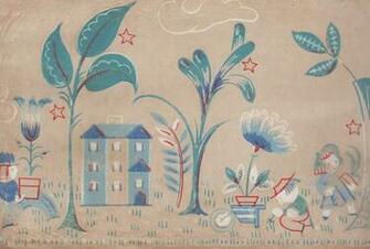 Folk Art Wallpaper Homedepotx