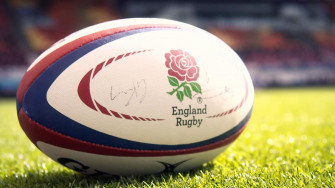 Rugby Ball On Grass England Wallpaper