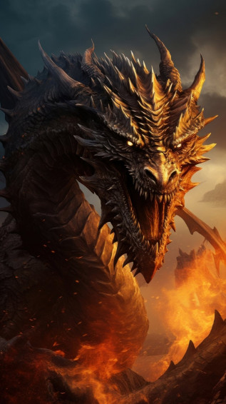 Fire Dragon Wallpaper Image