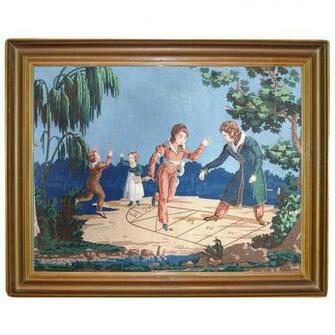 19th Century Jean Zuber Et Cie Wallpaper Mural Block Printed At