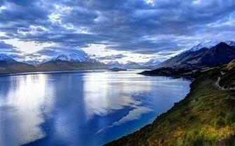 Lake In New Zealand Landscape Wallpaper