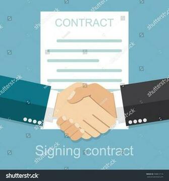 Handshake Of Business People On The Background Contract