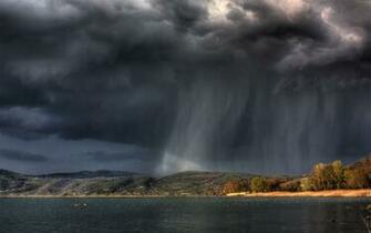 Rainy Landscape Wallpaper HD Rain Over The Isl