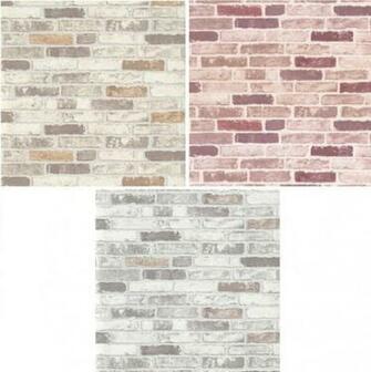 Erismann Brix Brick Wall Effect Embossed Textured Vinyl Wallpaper