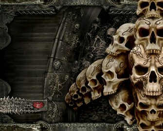 Scary Wallpaper Skull Head